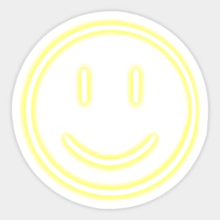 Neon smiley face Sticker